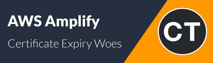 Certificates expiring on AWS Amplify