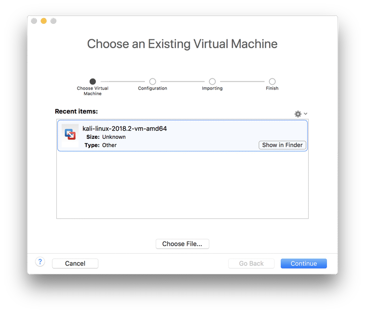 Configuring Kali Linux OVA