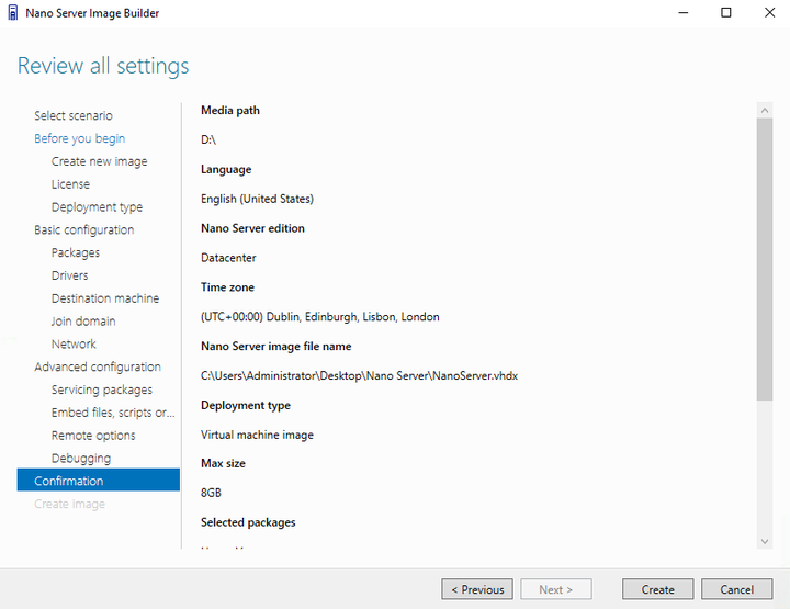 Nano Server to SD Card - Generate the VHDX File