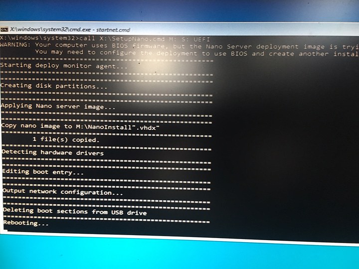 Nano Server to SD Card - Installing to the SD Card