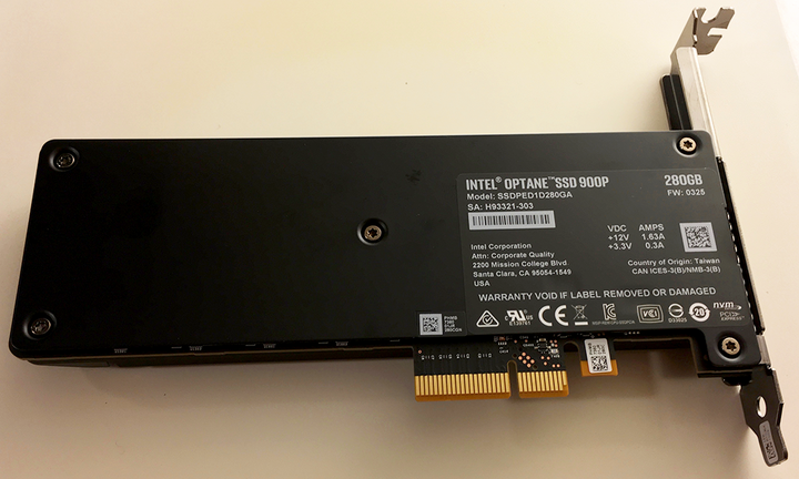 ntel Optane 900P bottom view