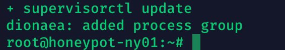 Screenshot of MHN command line