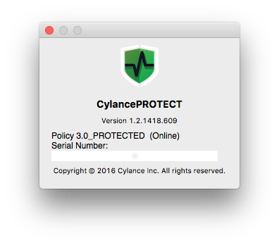 CylancePROTECT Mac OS Client