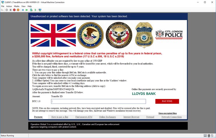 TrendMicro Maximum Security Infected